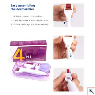 Συσκευή Μασάζ Προσώπου 4 σε 1 - Needle Roller Σύστημα με Μικροακίδες
