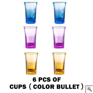 Διανεμιτής Ποτών σε 6 Χρωματιστά Σφηνοπότηρα για Ταυτόχρονη & Γρήγορη Γέμιση Ποτηριών & Εύκολη Μεταφορά 
