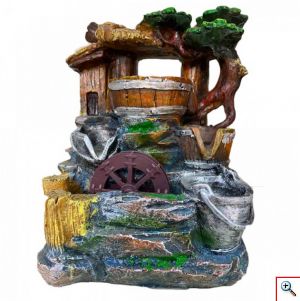 Διακοσμητικό Συντριβάνι Feng Shui με Πουλάκια και Βαρέλια 24x16x14εκ