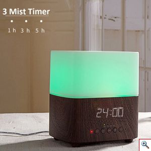 Υγραντήρας & Συσκευή Αρωματοθεραπείας με LED Φωτισμό, Ηχείο Bluetooth & Ρολόι Ξυπνητήρι - Aroma Diffuser