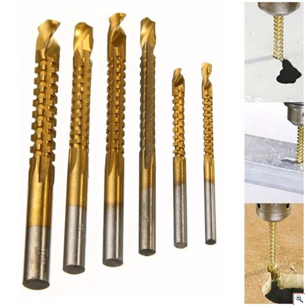 Σετ 6τμχ Τρυπάνια για Επιφάνειες 1-3mm