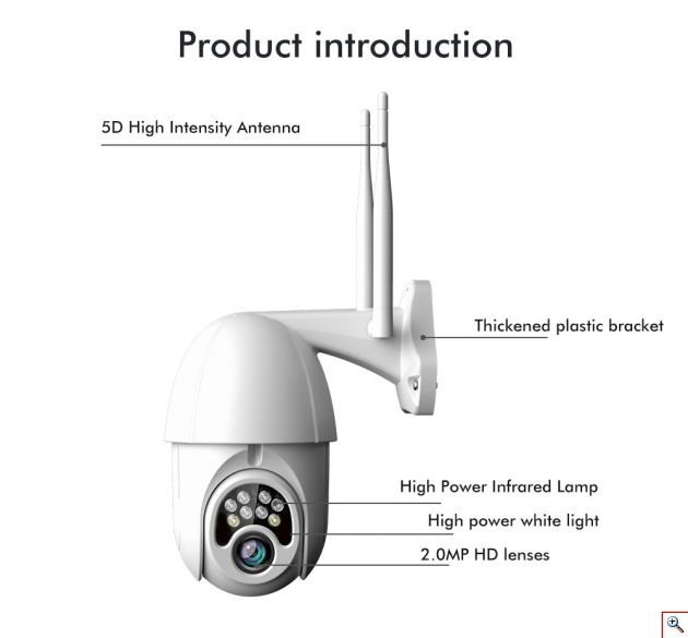 εξωτερικού χώρου Αδιάβροχη Ασύρματη IP WiFi/Ethernet Κάμερα FHD 1080p Pan/Tilt Εξωτερικού & Εσωτερικού χώρου με Νυχτερινή Λήψη, Tracking Ανιχνευτή Κίνησης, Ειδοποίηση στο Κινητό, Μικρόφωνο, Ηχείο (Ενδοεπικοινωνία Μωρού), Σειρήνα & Micro SD Baby Monitor, Pet Monitor, Θυροτηλεόραση