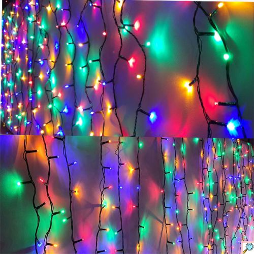400 Πολύχρωμα Χριστουγεννιάτικα LED Λαμπάκια ARRANGO 28μ με Πράσινο Καλώδιο 1,5μ και 8 Προγράμματα Φωτισμού
