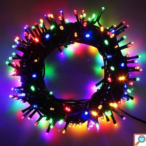 400 Πολύχρωμα Χριστουγεννιάτικα LED Λαμπάκια ARRANGO 28μ με Πράσινο Καλώδιο 1,5μ και 8 Προγράμματα Φωτισμού