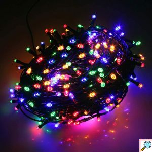 400 Πολύχρωμα Χριστουγεννιάτικα LED Λαμπάκια ARRANGO 28μ με Πράσινο Καλώδιο 1,5μ και 8 Προγράμματα Φωτισμού