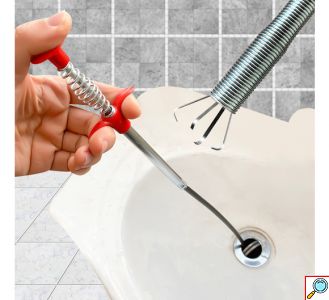Εργαλείο Καθαρισμού Σιφωνίου με Ευέλικτο Μεταλλικό Έλασμα και Μήκος 90εκ