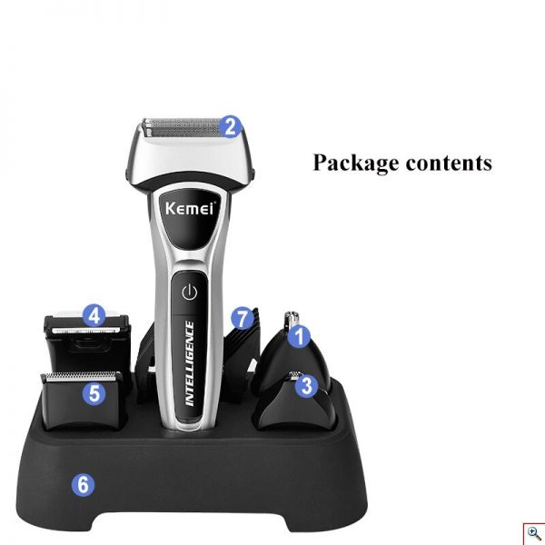 Επαναφορτιζόμενη Ξυριστική Μηχανή Shaver KEMEI KM-671