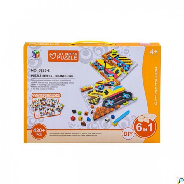 6 σε 1 3D Παζλ DIY Engineering 420 Κομμάτια 4+ ετών 