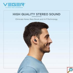 Ακουστικά Bluetooth Handsfree In-Ear με Θήκη Φόρτισης Veger® XG08 Μαύρο