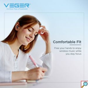 Ακουστικά Bluetooth Handsfree In-Ear με Θήκη Φόρτισης Veger® XG08 Μαύρο