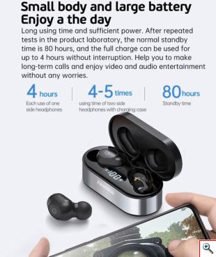 Μίνι Ασύρματα Bluetooth Ακουστικά - Ψείρες με Θήκη Φόρτισης TWS - Wireless 5.0 HIFI Sound