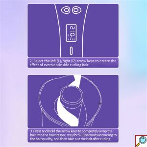 Ηλεκτρική Βούρτσα - Ψαλίδι για Μπούκλες με Αέρα 25W 80°-210°C - ANDOWL Automatic Curling Iron 