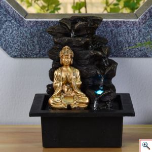 Διακοσμητικό Συντριβάνι με LED Φωτισμό 21x17x25cm - Bouddha Shira Fountain 