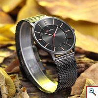 Ρολόι Curren Black - Casual Men's Quartz Analog Watch Curren