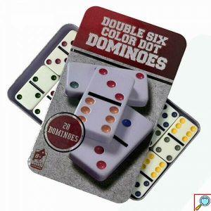 Επιτραπέζιο Παιχνίδι Ντόμινο Double Six Color Dot Dominoes 28 Pieces