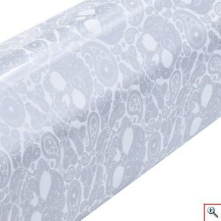 Universal Τελικό Εξάτμισης 37-53mm Λευκό με Γκρι Σχέδια
