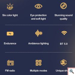 Επαναφορτιζόμενο USB Πορτατίφ - Φωτιστικό LED με Bluetooth Ασύρματο Ηχείο - Music Wireless Speaker JY85
