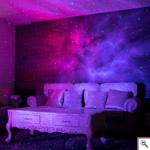 Nebula Star Projector 2.0 | Προτζέκτορας Αστεριών Galaxy Κινούμενου Νεφελώματος 8 Προβολών LED OEM - Λευκό