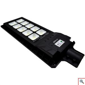 Ηλιακό Φωτιστικό Δρόμου 400W Λευκού Φωτισμού με Ανιχνευτή Κίνησης & Τηλεχειριστήριο GD-98400 Μαύρο