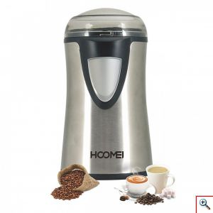 Hoomei® Ηλεκτρικός Μύλος Καφέ 150W με Χωρητικότητα 50gr Ασημί HM-5725