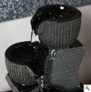 Διακοσμητικό Συντριβάνι Χαλάρωσης με LED Φωτισμό & Τρεχούμενο Νερό 13x12x18cm - Kini Fountain 