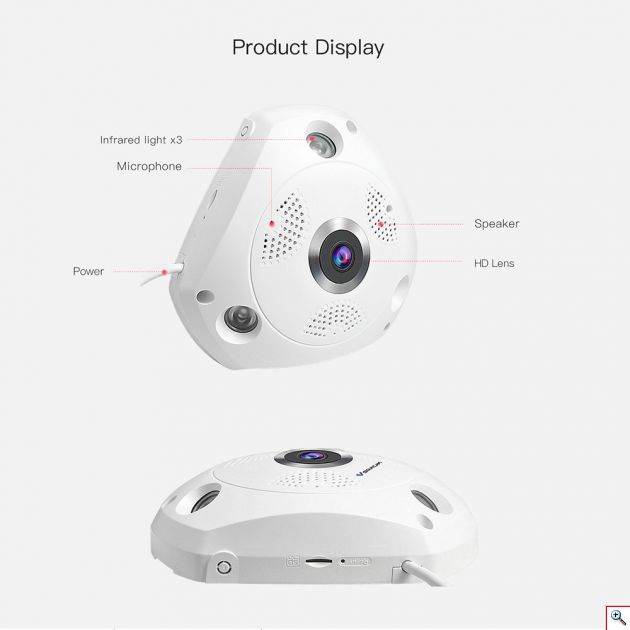 IP Κάμερα Πανοραμικής Θέασης Indoor VR Cam ΟΕΜ-G2448