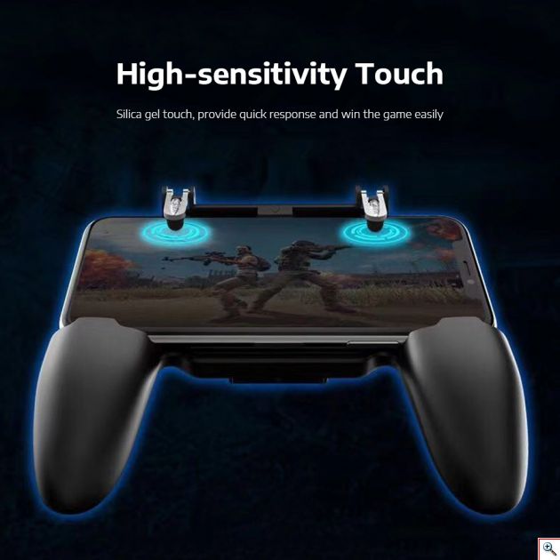 Χειριστήριο Παιχνιδιών PUBG - Fortnite με Joystick & Επαφές Σιλικόνης για Κινητά Ios & Android