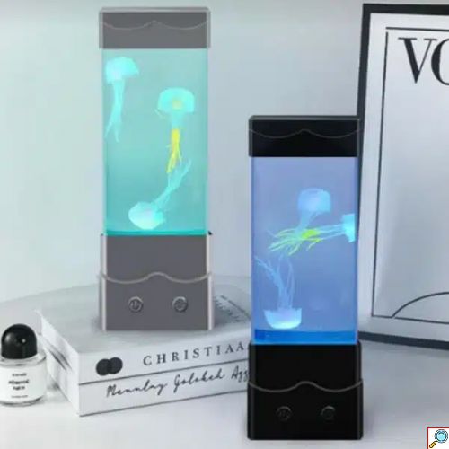 LED Φωτιστικό USB με Μέδουσες σε Νερό και Κοντρόλ για Ρύθμιση RGB Φωτισμού