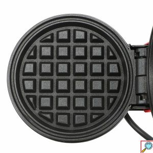 Mini Βαφλιέρα 350W με Αισθητήρα Θερμότητας σε Στρογγυλό Σχήμα Ροζ 