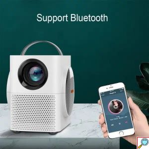 Andowl Projector με Ενσωματωμένα Ηχεία Λευκός