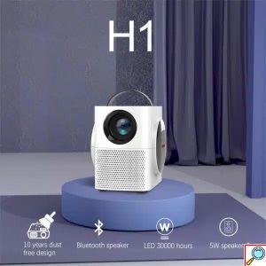 Andowl Projector με Ενσωματωμένα Ηχεία Λευκός