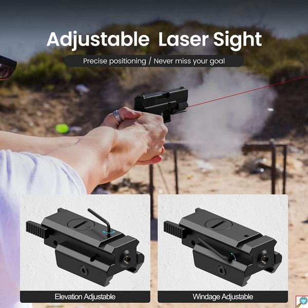 Tactical Red Dot Laser Sight Low Profile For Rifle Handgun 20mm Picatinny Rail