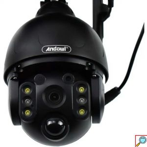 Andowl IP Κάμερα Παρακολούθησης Wi-Fi 1080p Full HD Αδιάβροχη Μπαταρίας με Αμφίδρομη Επικοινωνία σε Μαύρο Χρώμα