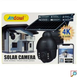 Andowl IP Κάμερα Παρακολούθησης Wi-Fi 1080p Full HD Αδιάβροχη Μπαταρίας με Αμφίδρομη Επικοινωνία σε Μαύρο Χρώμα