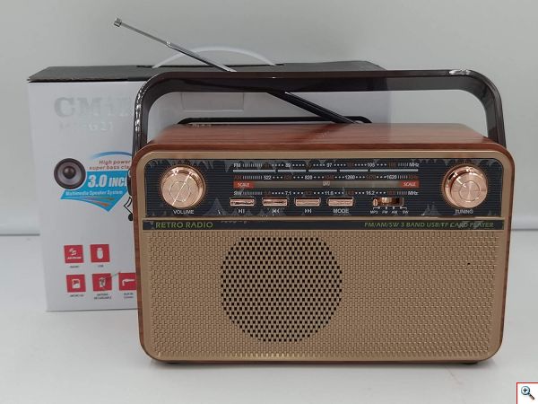 Retro Φορητό Επαναφορτιζόμενο Ραδιόφωνο CMIK MK-621 - Multimedia Ηχείο MP3 Player με Bluetooth, USB, SD, AUX, FM Radio
