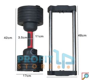 Ρυθμιζόμενος Αλτήρας - Βαράκι με βάρη έως 24kg & Βάση - Adjustable Dumbbell Fitness Equipment 