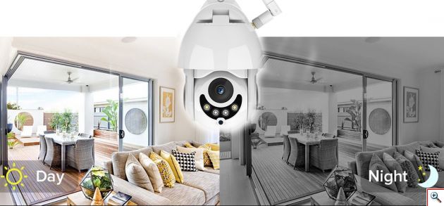 Αδιάβροχη Ασύρματη IP WiFi/Ethernet Κάμερα FHD 1080p Pan/Tilt Εσωτερικού & Εξωτερικού χώρου με Νυχτερινή Λήψη, Tracking Ανιχνευτή Κίνησης, Ειδοποίηση στο Κινητό, Μικρόφωνο, Ηχείο (Ενδοεπικοινωνία Μωρού), Σειρήνα & Micro SD Baby Monitor, Pet Monitor, Θυροτηλεόραση