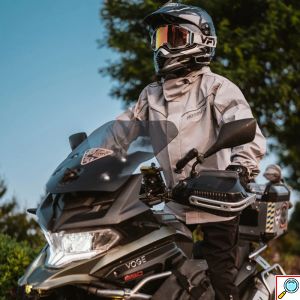 Αδιάβροχο Σετ με Αποσπώμενη Κουκούλα Motowolf 