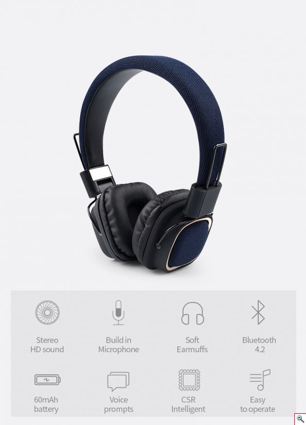 Ασύρματα On-Ear Ακουστικά Bluetooth με Aux & Μικρόφωνο - Wireless Headset