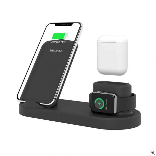 Ασύρματη Βάση Φόρτισης 4 σε 1 - Charging Station for Apple iPhone, iWatch, Earpods & USB