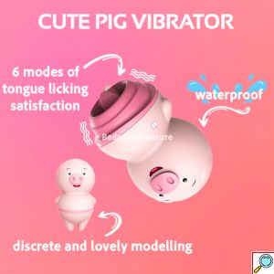 Δονητής “Cute” Γουρουνάκι με Γλώσσα για Μασάζ Κλειτορίδας και Θηλών - Cute Pig Tongue Vibrator Licking Vibrator Clitoris Nipple Massage