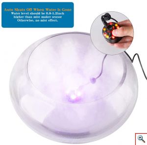 Συσκευή Εφέ Ομίχλης Mist Light με LED Φωτισμό Mist Light - Υγραντήρας Ατμού Νεφελοποιητής Αρωματοθεραπείας Νερού με Τεχνολογία Υπερήχων Καπνός Ατμοποιητής Ενυδρείου Συντριβάνι