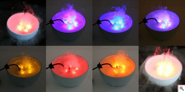 Συσκευή Εφέ Ομίχλης Mist Light με LED Φωτισμό Mist Light - Υγραντήρας Ατμού Νεφελοποιητής Αρωματοθεραπείας Νερού με Τεχνολογία Υπερήχων Καπνός Ατμοποιητής Ενυδρείου Συντριβάνι