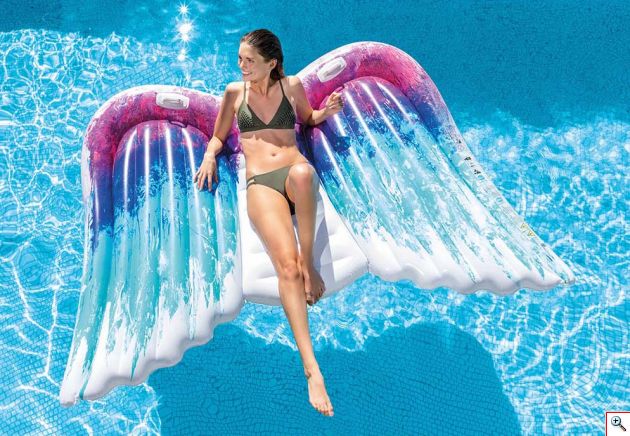 Τεράστιο Ρεαλιστικό Φουσκωτό Στρώμα Θαλάσσης Φτερά με Λαβές