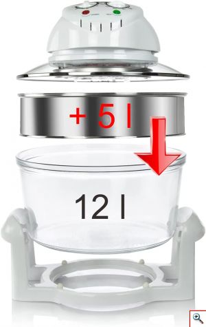 Φουρνάκι Ρομπότ 12lt Λευκό με Λάμπα Αλογόνου Hoomei® HM-5930