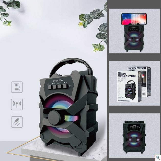 Mini Ηχοσύστημα Bluetooth 5W με Βάση Κινητού - USB/SD/AUX Multimedia Portable Speaker