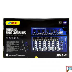 Αναλογική Κονσόλα Μιξαρίσματος για DJ 7 Καναλιών, 5 εισόδους XLR & USB Andowl Μαύρο