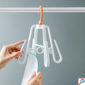 Σετ 3 Κρεμάστρες Εξοικονόμησης Χώρου - Παπουτσοθήκη 4 Θέσεων για Παπούτσια & Κάλτσες Πλαστικό 