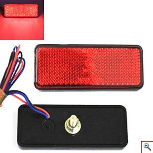 Led Reflector Πορείας και Φρένων με 24 LED 12V Κόκκινο
