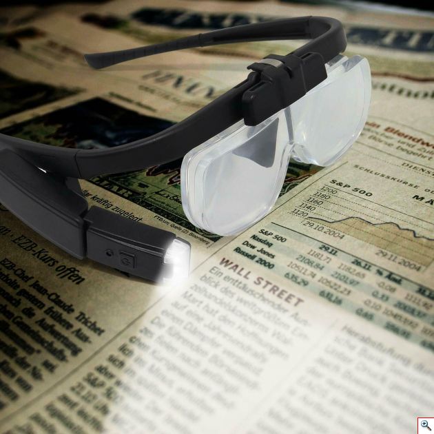 Γυαλιά Οράσεως με 3 Μεγεθυντικούς Φακούς και Ενσωματωμένο Φως LED - Rechargeable Spectacle Magnifier